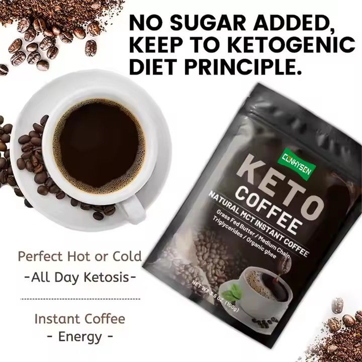 Private Label Keto Slimming Kawa Utrata wagi Dieta Kontrola MCT Wymiana posiłków Jedzenie natychmiastowe
