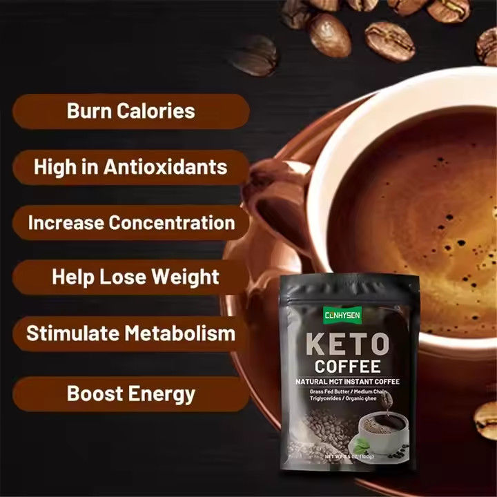 Private Label Keto Slimming Kawa Utrata wagi Dieta Kontrola MCT Wymiana posiłków Jedzenie natychmiastowe