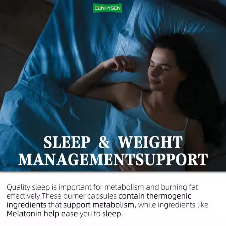 L Theanine Slim Fat Burner Kapsułki Nocny Czas Wspiera Zarządzanie Ważą OEM ODM