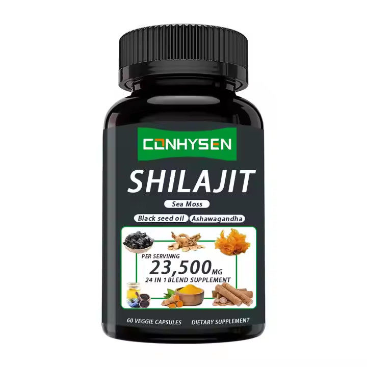 OEM Himalaja Shilajit Kapsułki kwasu fulwowego Minerały morskie mocz kwas naturalny mieszanka poprawia energię
