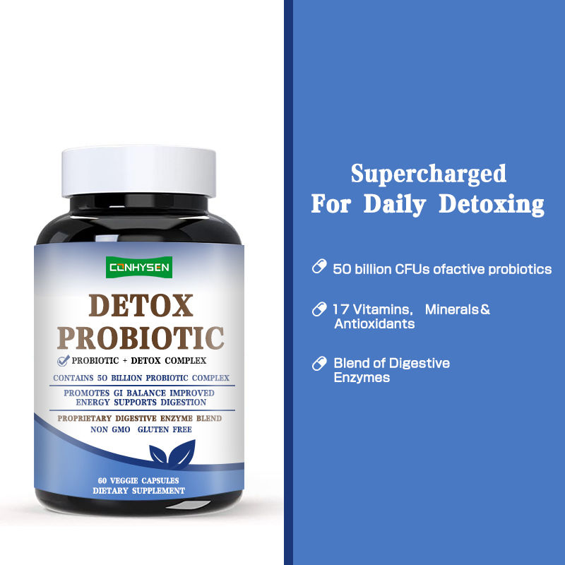 Premium Custom Detox Probiotics Kapsułki poprawiają poziom energii Formułowane dla kobiet i mężczyzn