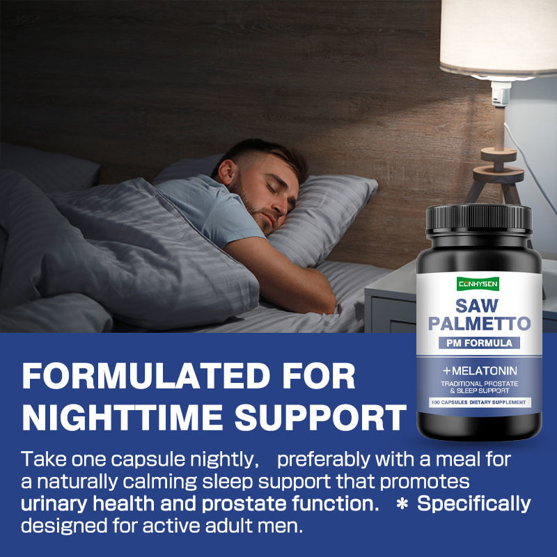 OEM/ODM Saw Palmetto Vegan Supplement Saw Palmetto Kapsułki zmniejszające częste oddawanie moczu