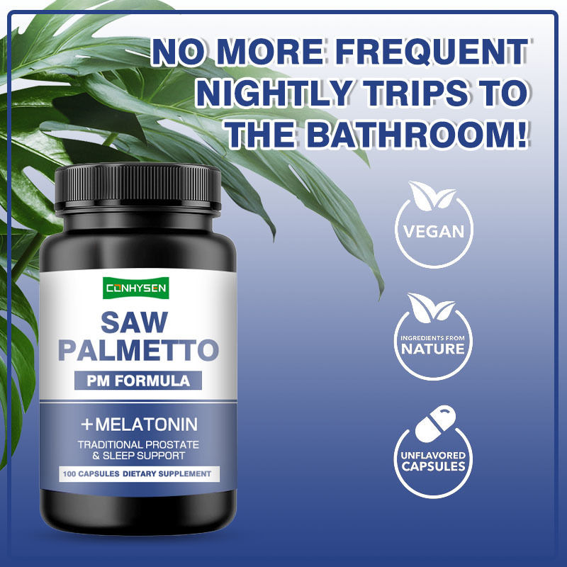 OEM/ODM Saw Palmetto Vegan Supplement Saw Palmetto Kapsułki zmniejszające częste oddawanie moczu