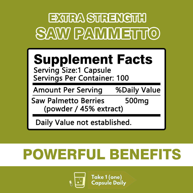 Producent suplementów Kapsułki z Saw Palmetto, wzmocniona formuła, na zmniejszenie wypadania włosów, wspiera wzrost