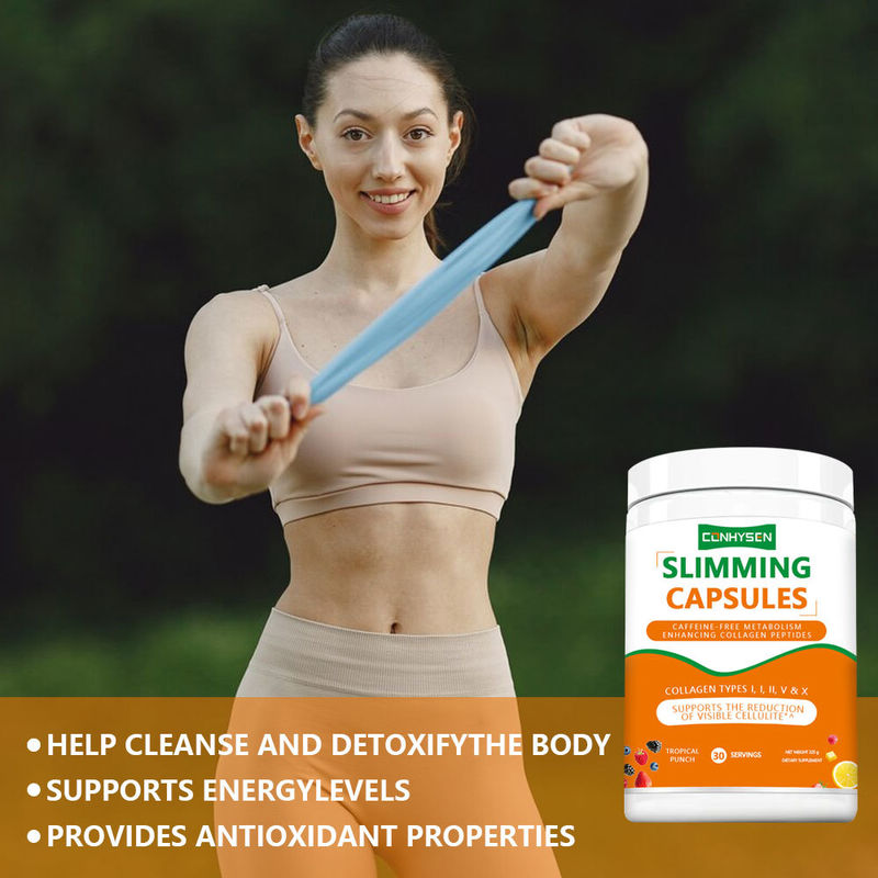 Kapsułki odchudzające z niestandardową etykietą Wspierają stawy i kości z witaminą C i kwasem hialuronowym