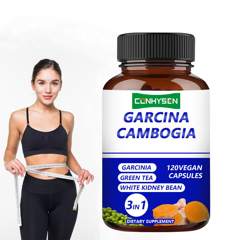 Private Labels Garcinia Cambogia Kapsułki 3-W-1 Suplement wspiera równowagę ciała z zieloną herbatą