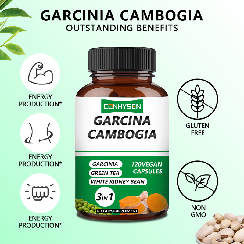 Dostosowanie 3-w-1 Garcinia Cambogia Kapsułki wspierają siłę z biały fasola nerkowego