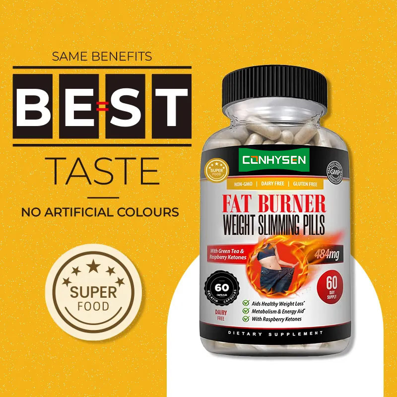 Kapsułki Premium Natural Fat Burner z Zieloną Herbatą i Ketony Maliny Wsparcie Utraty Wagi