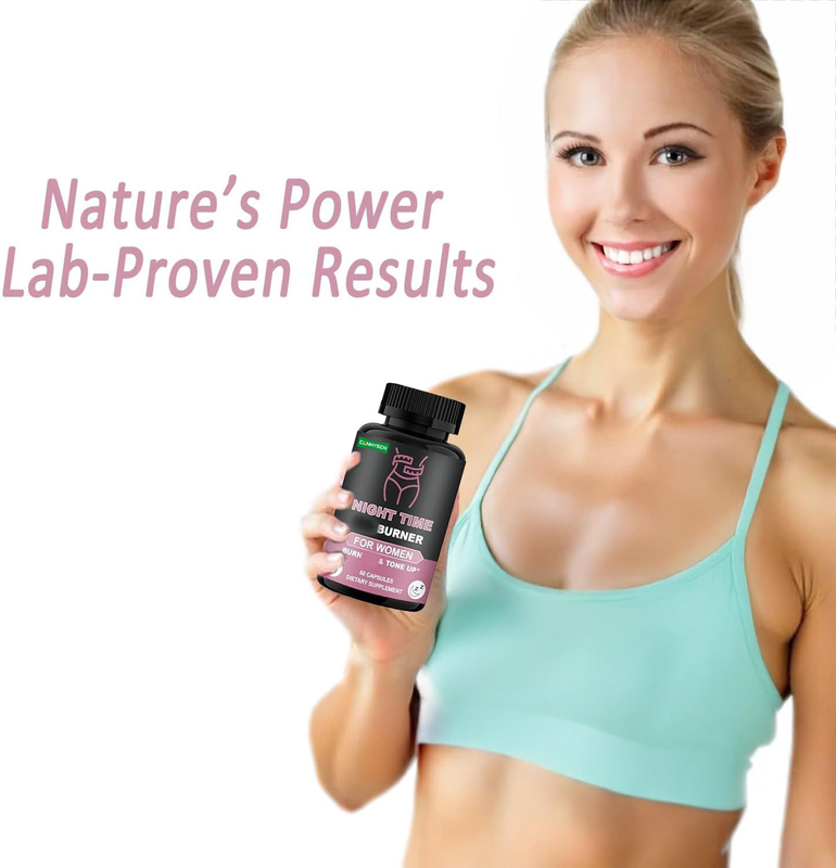 Night Time Fat Burner dla Kobiet - Spalaj Tłuszcz i Ujędrniaj Podczas Snu - Formuła Potwierdzona Laboratoryjnie