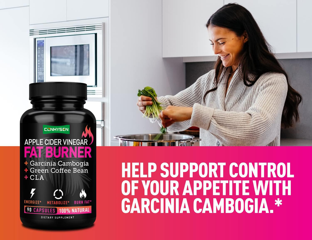 Ocyg jabłkowy Spalarz tłuszczu z Garcinia Cambogia Zielona kawa ziarna Keto Paleo Przyjazna do kontroli apetytu Wsparcie metabolizmu