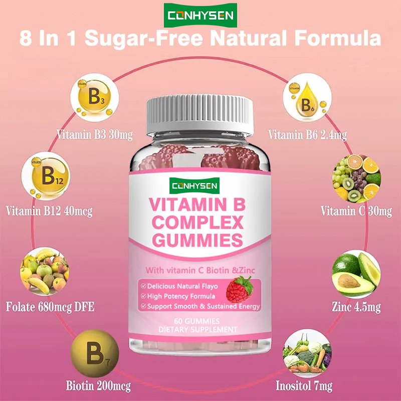 Kompleks witaminy B Gummies Wysoka moc B12 dla utrzymania energii Wsparcie odpornościowe