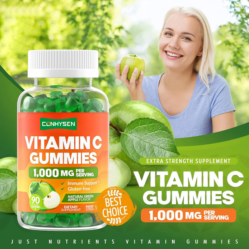 OEM Wybielanie skóry Dorośli suplement witaminy C dla dzieci 1000 mg Witamina C Gummy