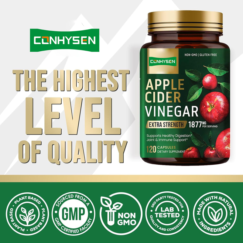 OEM Naturalny Keton ACV Kapsułki Utrata masy ciała Organic Sugar-Free Flat Belly Apple Cider Vinegar Kapsułki Utrata masy ciała Gummy Candies Żywność błonnika