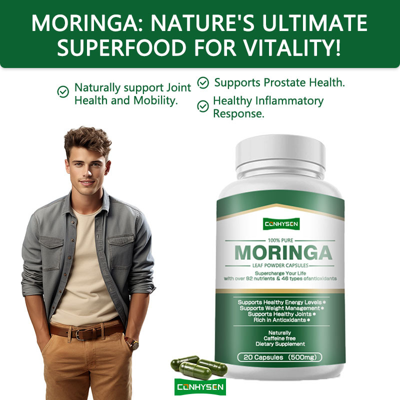 Kapsułki Moringa podtrzymują prostatę zdrową z ponad 92 składnikami odżywczymi