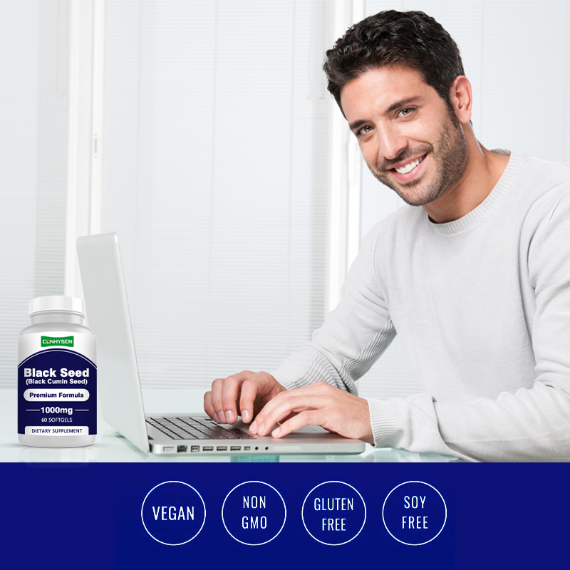 Olej z czarnych nasion Softgels 1000mg z Omega-3 6 9 dla zdrowia mózgu