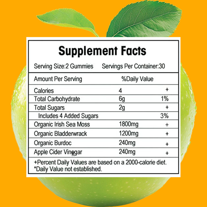 Fabryka Smaki jabłkowe Mocz morski Gummy Detoksykacja i oczyszczanie