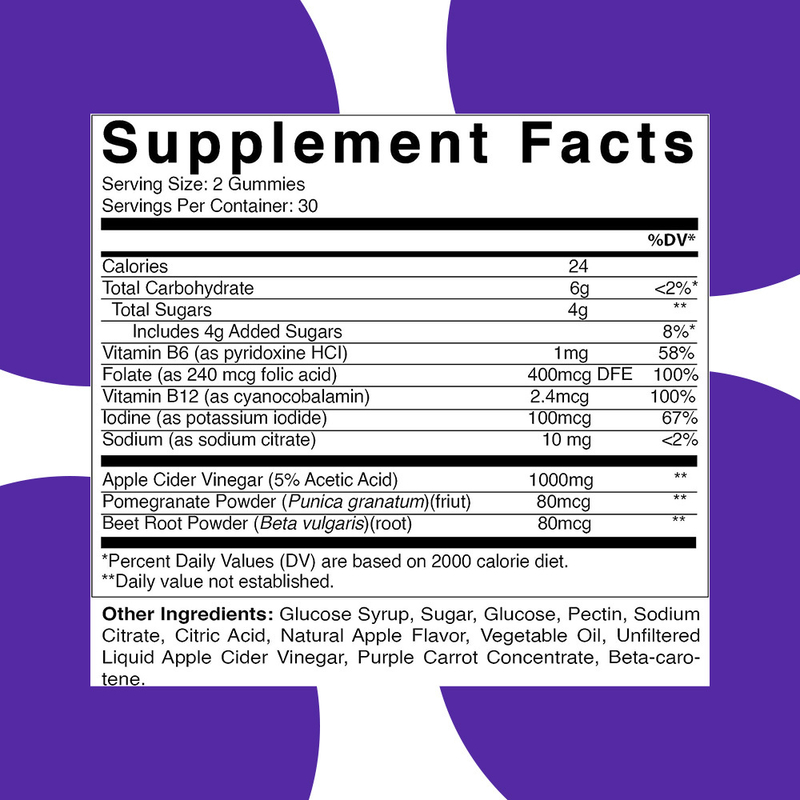 Produkcja Smak Jabłkowy Żelki z Octem Jabłkowym Promują Detoks, Z Możliwością Dostosowania Marki