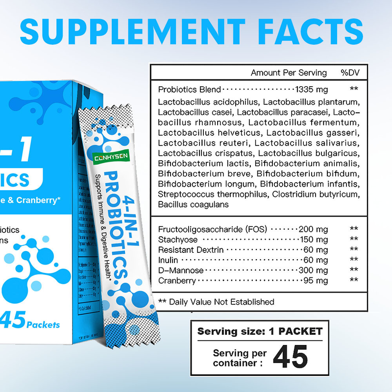 Fabryka 4 w 1 Probiotyki w proszku D-Mannose z możliwością personalizacji marki Utrzymanie równowagi pH