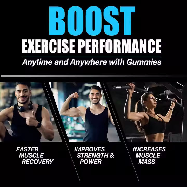 Żelki z monohydratem kreatyny Private Label Halal, suplement diety dla dorosłych, zwiększający siłę i masę mięśniową