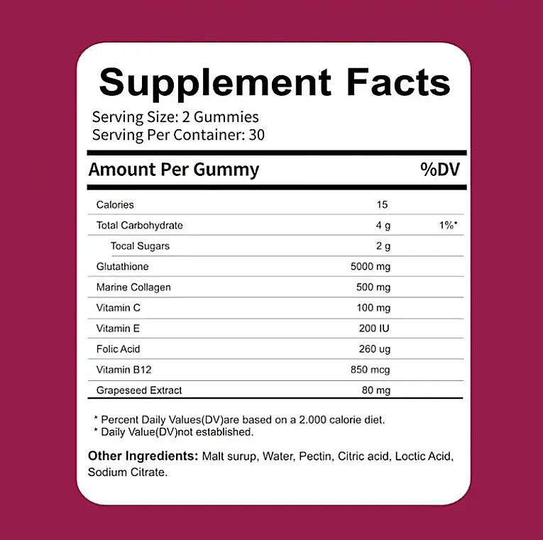 Najlepsze gumki wybielające skórę Błyszczące i nawet barwiące skórę Gumki usuwające ciemne plamy Biotyna Kolagen Gumki