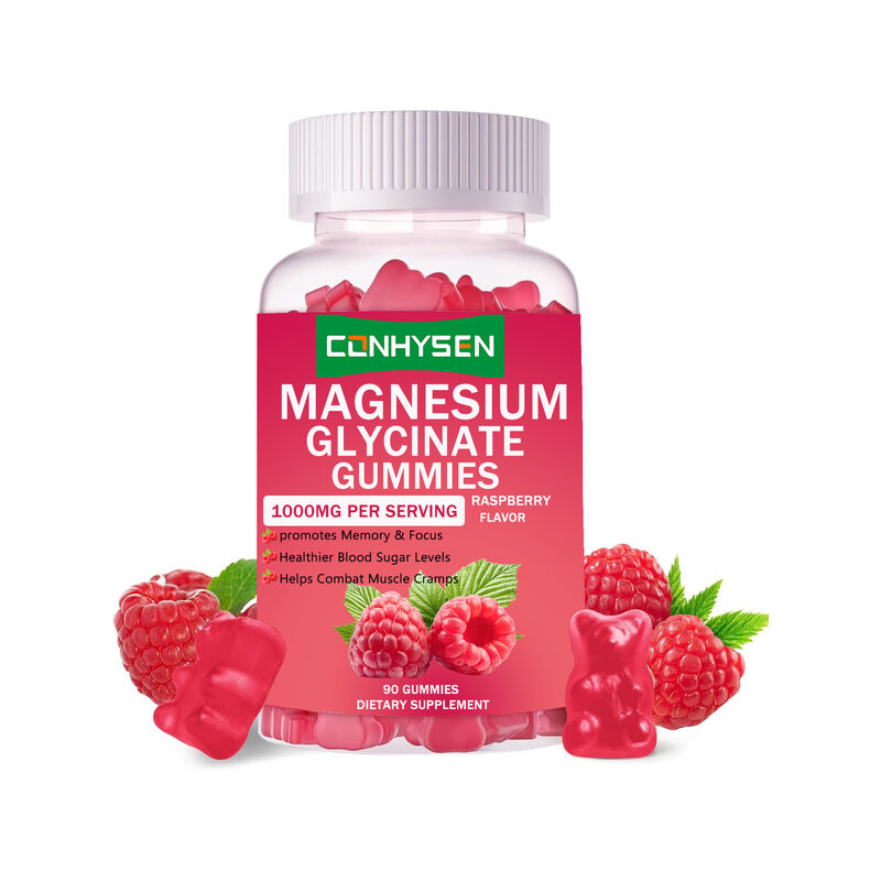 Gorąca Wyprzedaż Private Label Wegański Suplement Diety z Witaminą D Poprawiający Jakość Snu Żelki z Glicynianem Magnezu