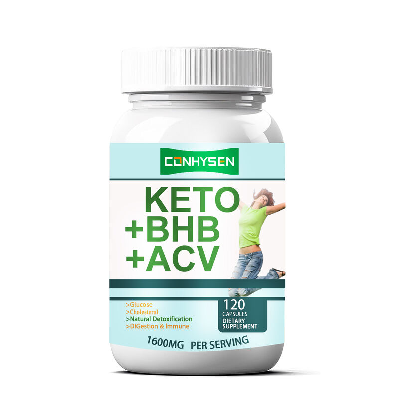 Etykieta prywatna Keto ACV BHB Suplement błonnika diety Kapsułki Keto Bhb Kapsułki odchudzające Suplementy diety Kapsułki