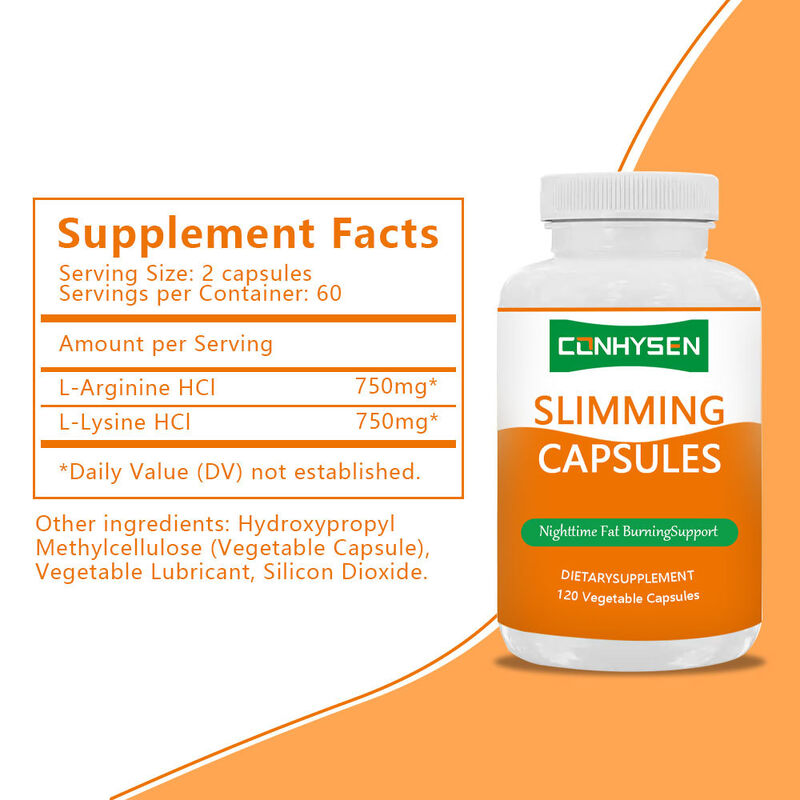Cena fabryczna ziołowe suplementy kapsułki wyszczuplające wspomagające poziom energii z L-lizyną HCL kapsułki wyszczuplające