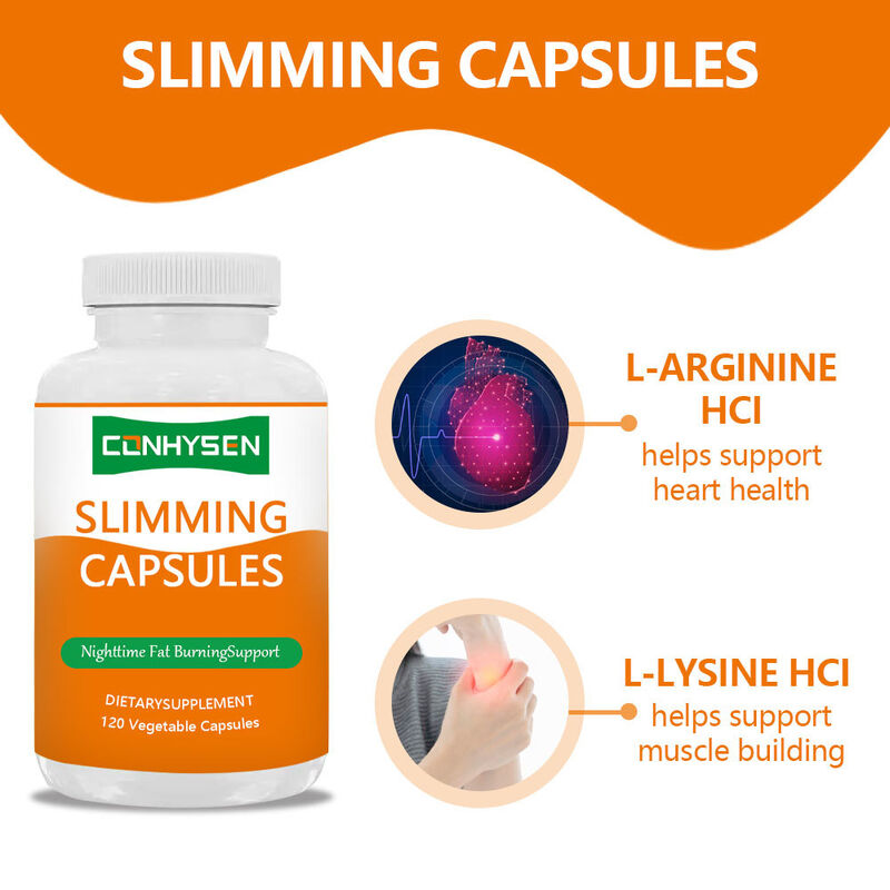 Cena fabryczna ziołowe suplementy kapsułki wyszczuplające wspomagające poziom energii z L-lizyną HCL kapsułki wyszczuplające