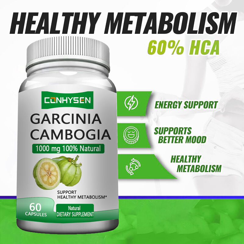 Private Label Garcinia Cambogia Herbal Supplements Garcinia Cambogia Kapsułki wspierają zdrowy metabolizm i poprawiają nastrój