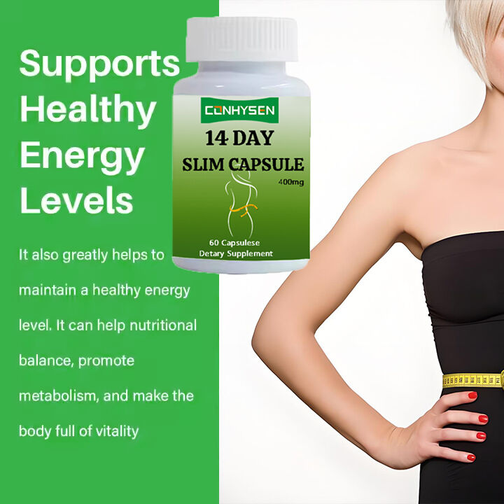 Kapsułki wyszczuplające OEM ODM 14-dniowe, szybko działające środki hamujące apetyt i tabletki spalające tłuszcz dla dorosłych, błonnik pokarmowy