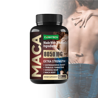 Zindywidualizowane logo Organic Maca Root Powder Capsules For Strong Man Power