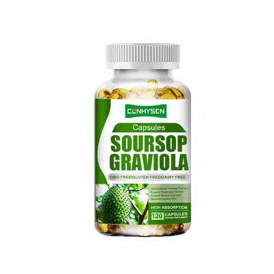 Soursop Graviola Soft Gels Support Respiratory System Roślinne suplementy