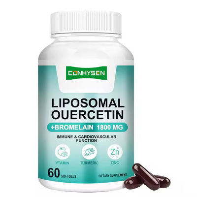 Liposomalny Quercetin Softgels Kurkuma suplement ziołowy wspiera zdrowy poziom energii