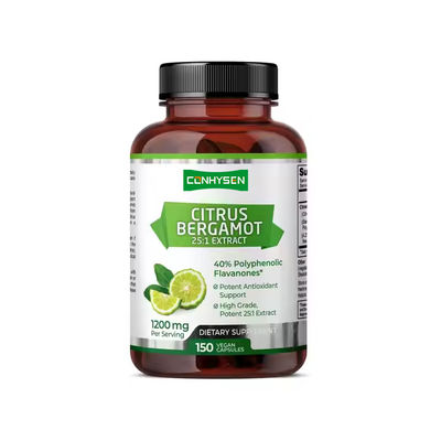 Kapsułki z bergamotu cytrusowego 1200 mg na porcję Suplement wspiera ogólne zdrowie serca