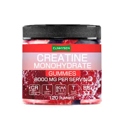 OEM Logo Kreatyna Monohydrat Gummies Zwiększa masę mięśniową Suplementy wytrzymałości
