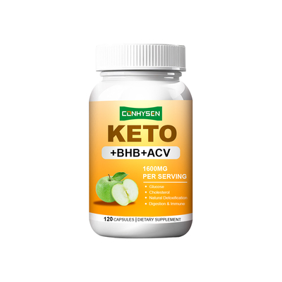 Kapsułki Keto z BHB ACV 1600 mg Wyroby bezpośrednie trawienie Wsparcie immunologiczne